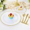 SUT 350-piece elegant white and gold disposable dinnerware set, including premium dinner and salad plates, cups, napkins, and cutlery for 50 guests. This all-inclusive set is perfect for hosting upscale parties with convenience and style.